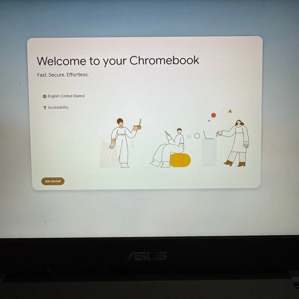 ASUS Black chromebook Sleek Design Backlit Keyboard